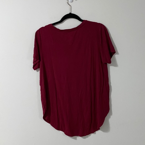 George Burgundy Crocheted Details T-Shirt | Large - Picture 4 of 5